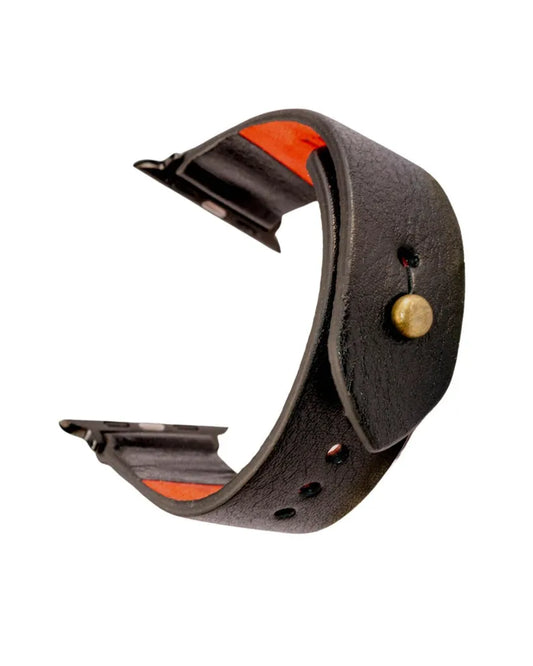 Black Apple Watch Strap - Pure Leather Strap