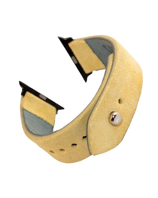 Lemon Yellow Apple Watch Strap - Suede Leather Strap