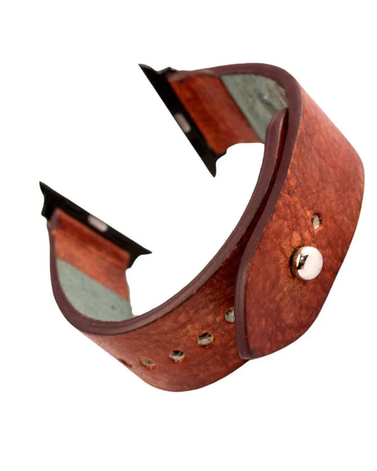 Ox-Blood Burgundy Apple Watch Strap - Pure Leather Strap