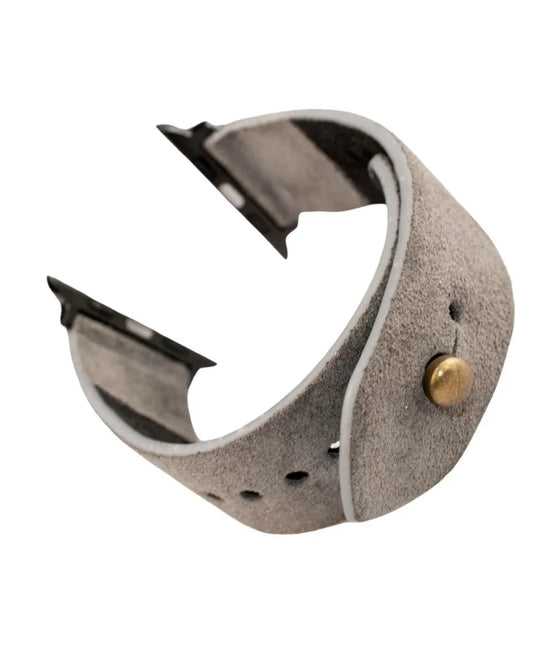 Gray Apple Watch Strap - Suede Leather Strap