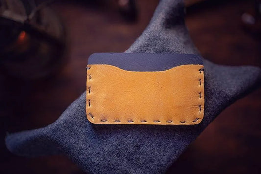 The Marc – Card Holder (Blue-Mustard)
