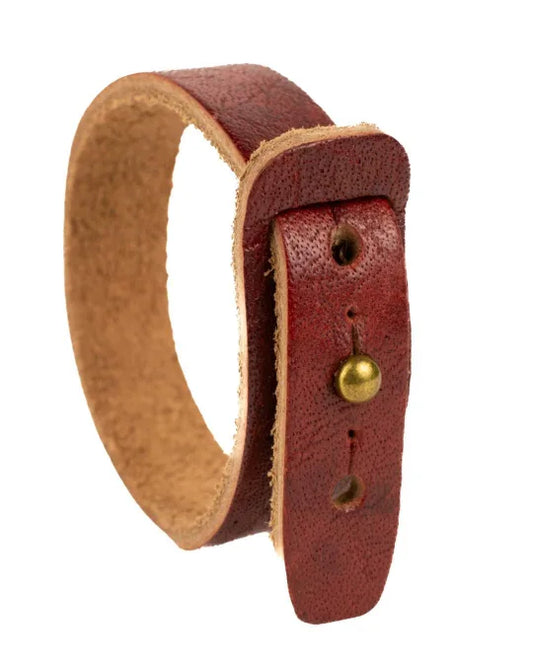 Blaire - Rugged Burgundy Leather Bracelet (Unisex)