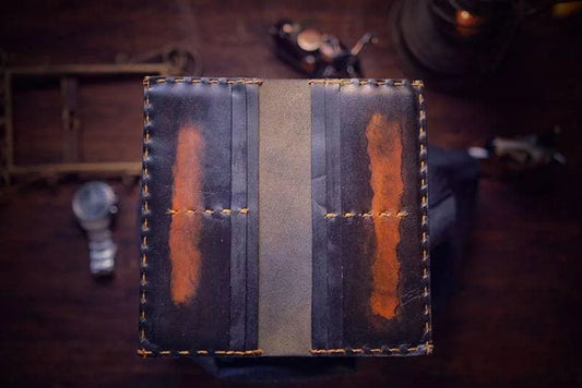 The Jules - Hand-Dyed Patina Leather Long Wallet