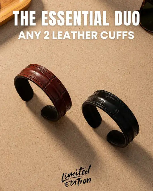 The Essential Duo - Any 2 Leather Cuffs
