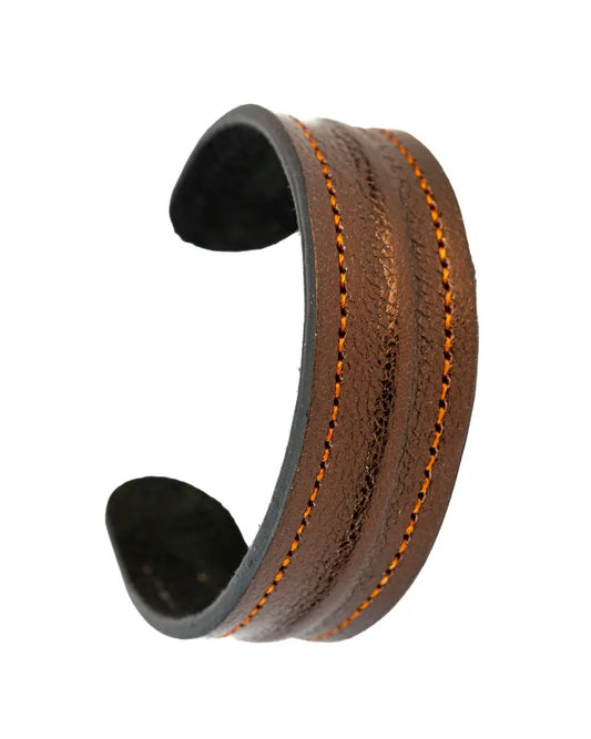 The Grit - Shimmer Brown Ladies Leather Cuff Bracelet