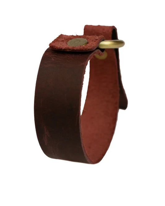 Ryker - Burgundy Leather Bracelet (Unisex)