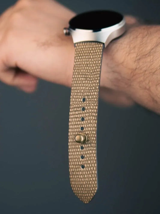 Russet | Lizard Tex Leather Watch Strap - Quick Release Pins - The Hermoso