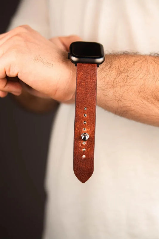 Ox-Blood Burgundy Apple Watch Strap - Pure Leather Strap