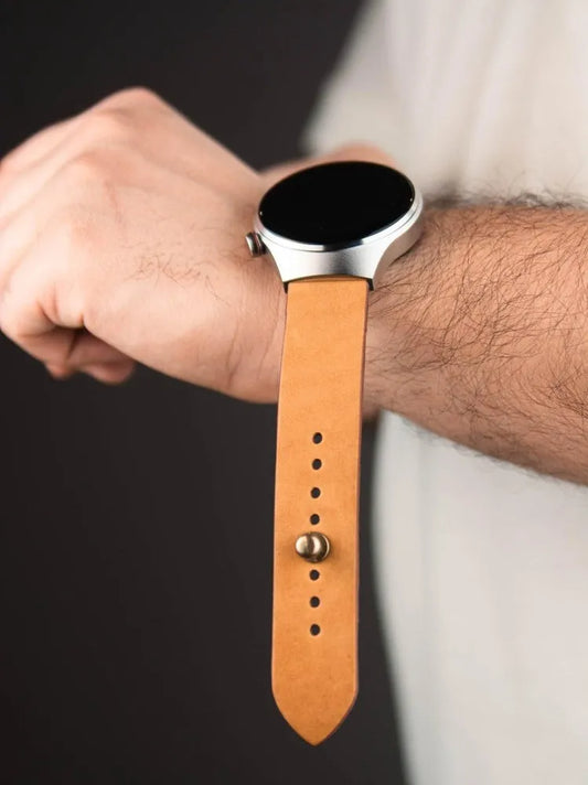 Veg Tanned Leather Watch Strap - Quick Release Pins - The Hermoso