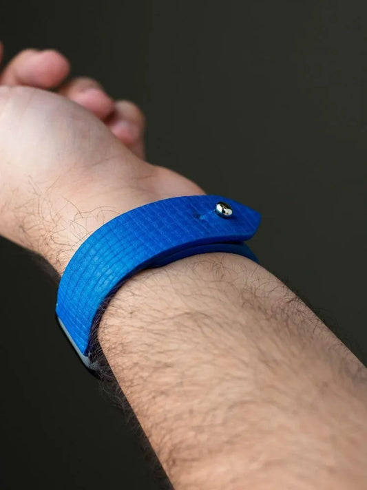 Cobalt Blue Leather Watch Strap - Quick Release Pins - The Hermoso