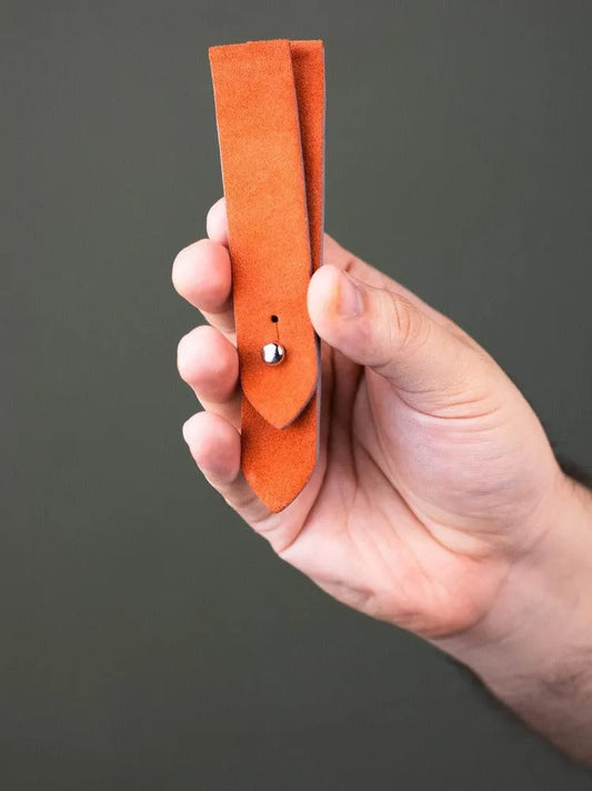 International Orange Suede Leather Watch Strap - Quick Release Pins - The Hermoso