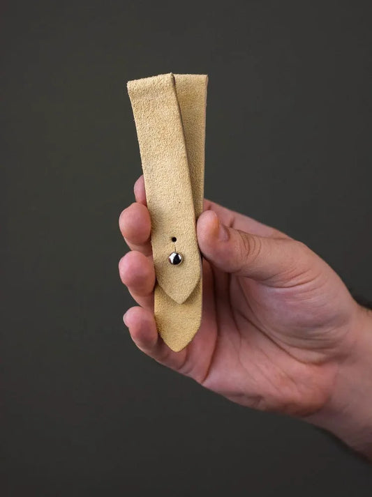 Lemon Yellow Suede Leather Watch Strap - Quick Release Pins - The Hermoso