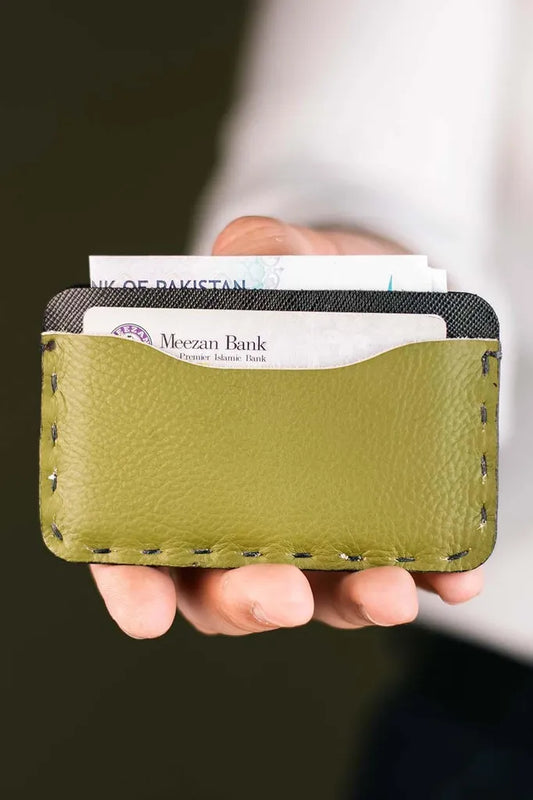 The Marc – Card Holder (Black - Sap Green)