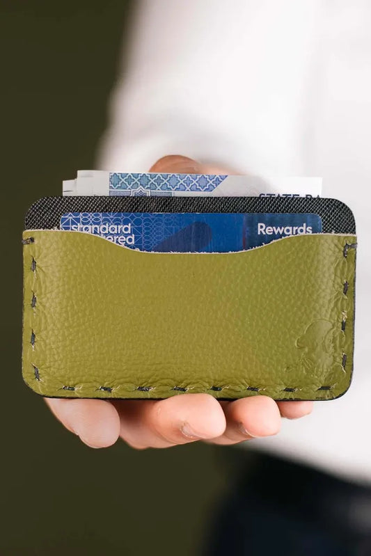 The Marc – Card Holder (Black - Sap Green)