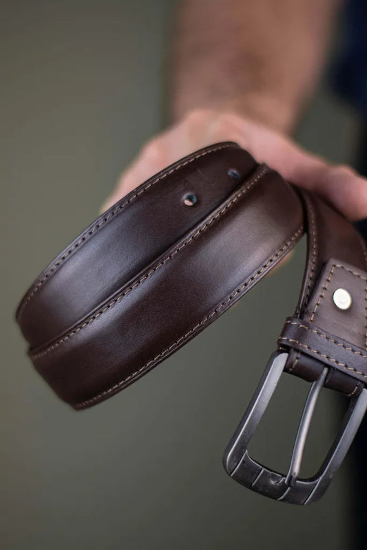 The Fuerte - Leather Belt - Chocolate