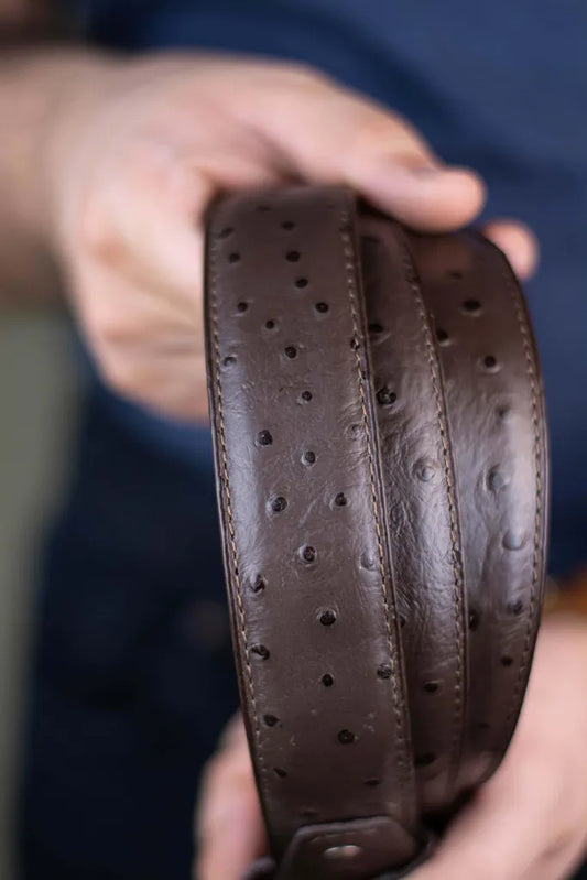The Ostrich - Leather Belt - Brown