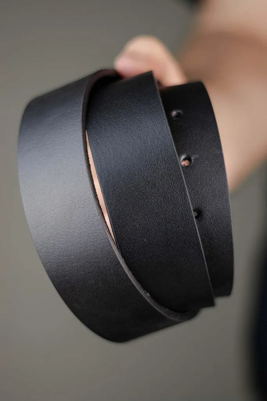 Django - Leather Belt - Black