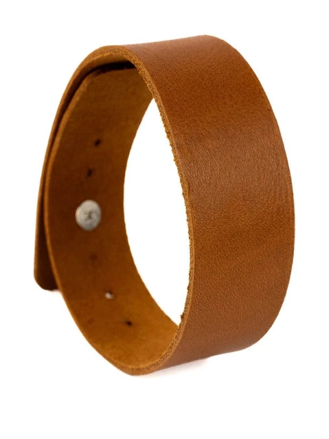 Pristine Tan Brown Leather Bracelet (Unisex)