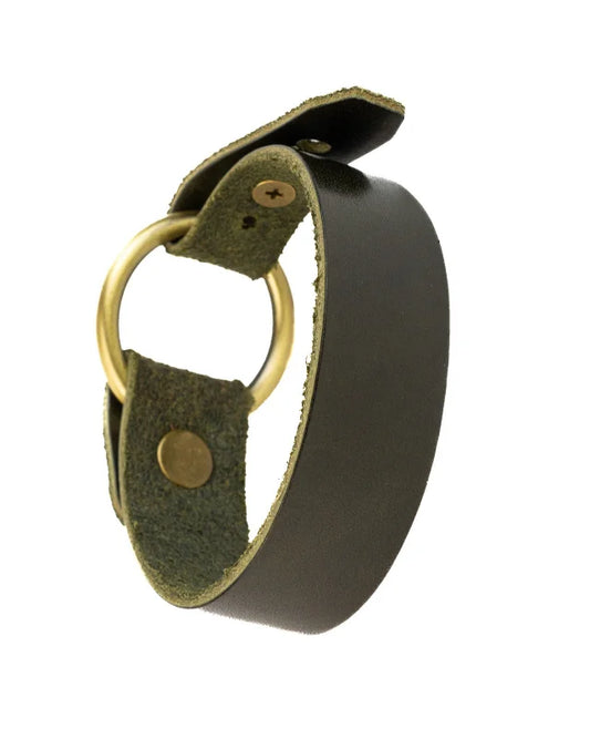 Ryker- Green Leather Bracelet (Unisex)