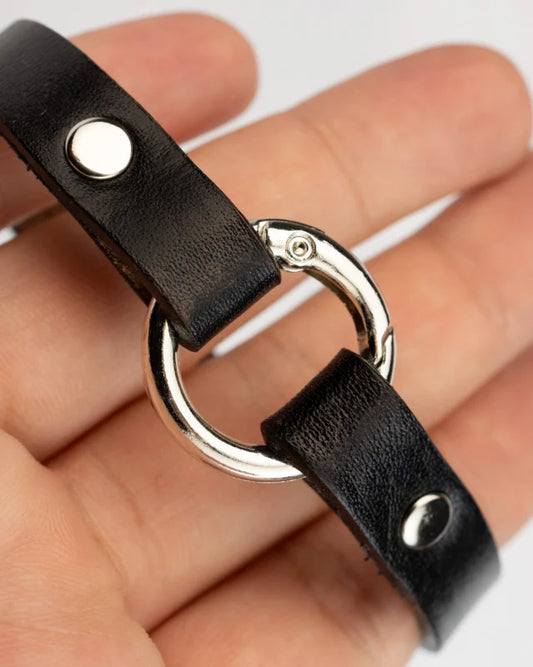 Rizz - Black Leather Bracelet (Unisex)