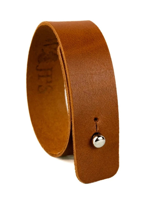 Pristine Tan Brown Leather Bracelet (Unisex)