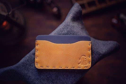 The Marc – Card Holder (Blue-Mustard)