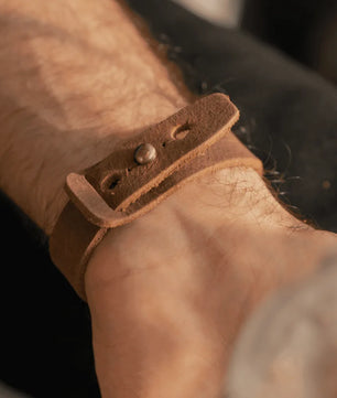 Blaire - Light Brown Leather Bracelet (Unisex)
