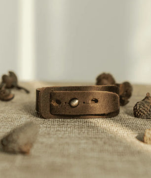 Blaire - Light Brown Leather Bracelet (Unisex)