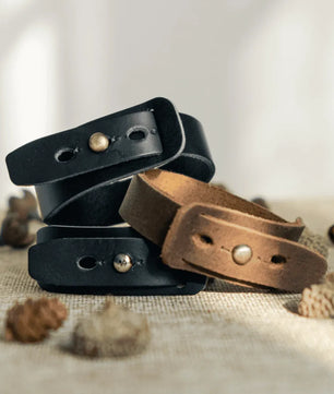 Blaire - Light Brown Leather Bracelet (Unisex)