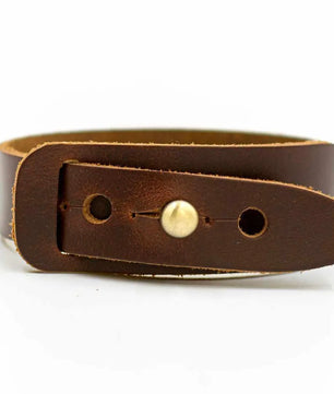 Blaire - Dark Brown Leather Bracelet (Unisex)