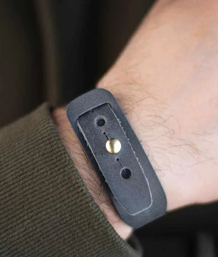 Blaire - Powdered Gray Leather Bracelet (Unisex)