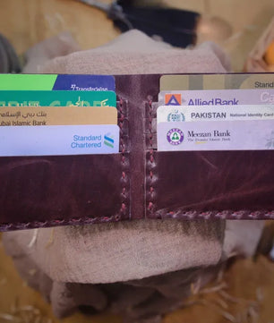 The Esthétique (Burgundy) - Leather Bi-Fold Wallet