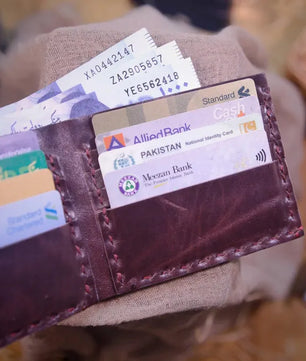 The Esthétique (Burgundy) - Leather Bi-Fold Wallet