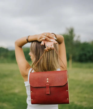 Voguish - Veg Tan Leather Handbag for Ladies