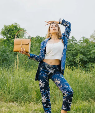 Voguish - Veg Tan Leather Handbag for Ladies