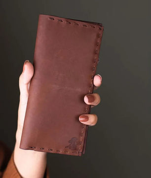 The Volonté – Brown Leather Long Wallet for women