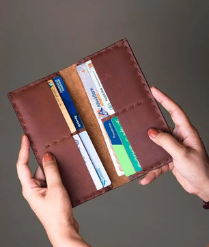 The Volonté – Brown Leather Long Wallet for women