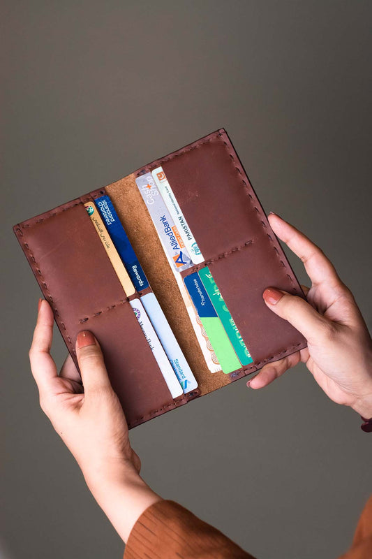 The Volonté – Brown Leather Long Wallet for women