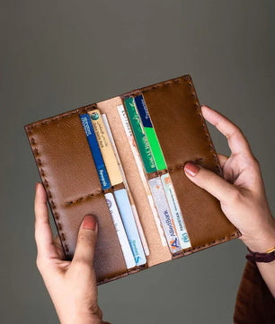 The Volonté – Veg-Tan Croc Leather Long Wallet for women