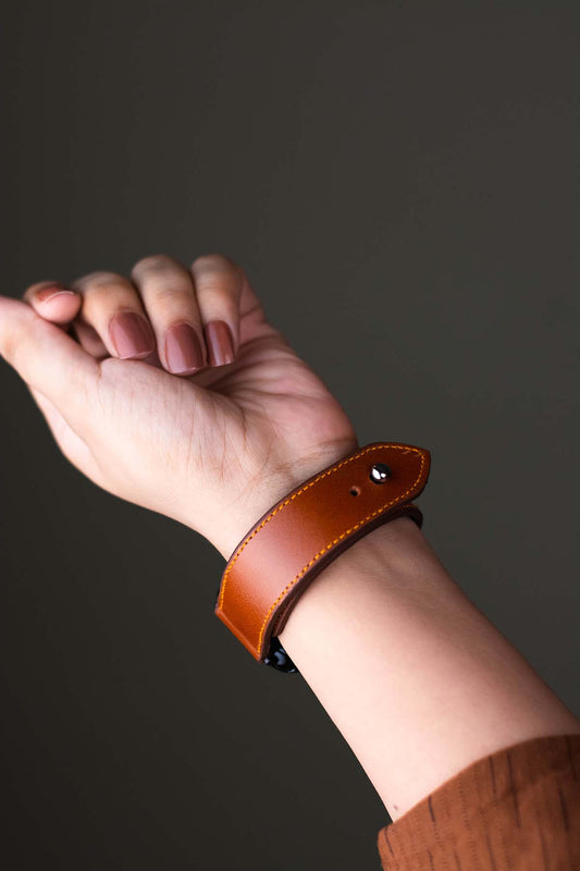 Burnt Sienna Leather Apple Watch Strap for Women
