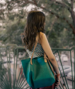 The Julie - Emerald Green Tote Bag