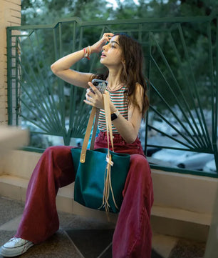 The Julie - Emerald Green Tote Bag
