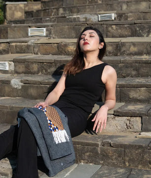 Gray | Handmade Premium Cardigan | Winter Wrap