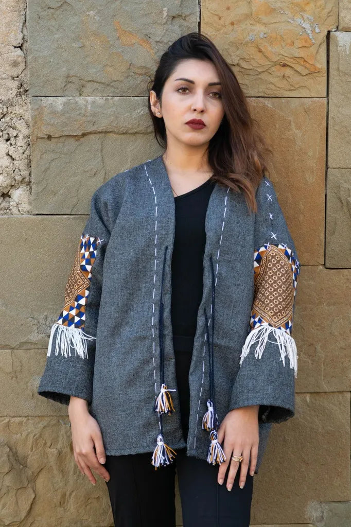 Gray | Handmade Premium Cardigan | Winter Wrap