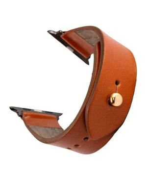 Tan Orange Apple Watch Strap - Pure Leather Strap