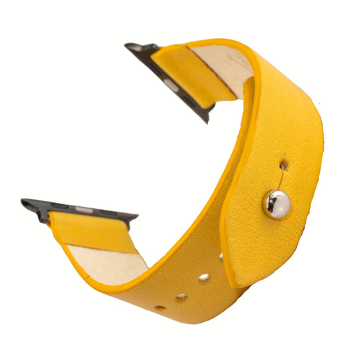 Yellow Apple Watch Strap - Pure Leather Strap