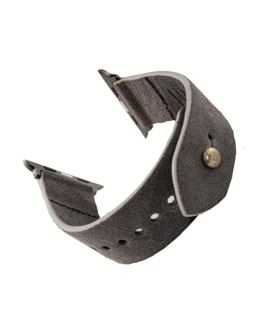Dark Gray Apple Watch Strap - Suede Leather Strap