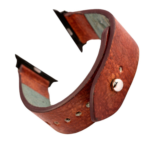 Ox-Blood Burgundy Apple Watch Strap - Pure Leather Strap
