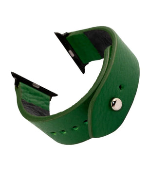 Forest Green Apple Watch Strap - Pure Leather Strap