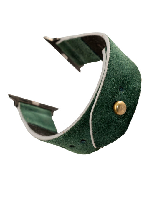 Emerald Green Apple Watch Strap - Suede Leather Strap